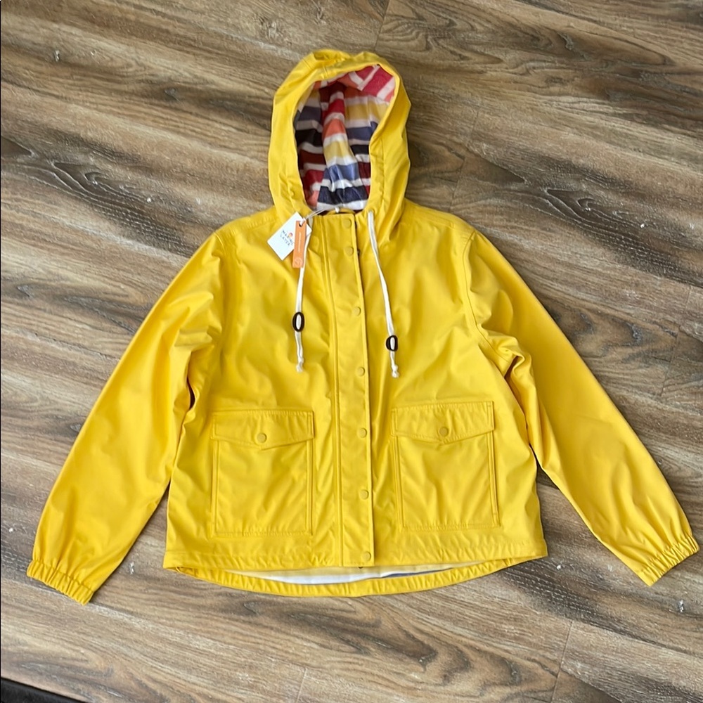Marine Layer Duckie Rain Jacket in Old Gold NWT
